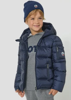Doudoune enfant à capuche Grand Froid Marine Kazan