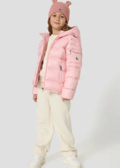 Doudoune enfant à capuche Grand Froid Pétale doux Kazan