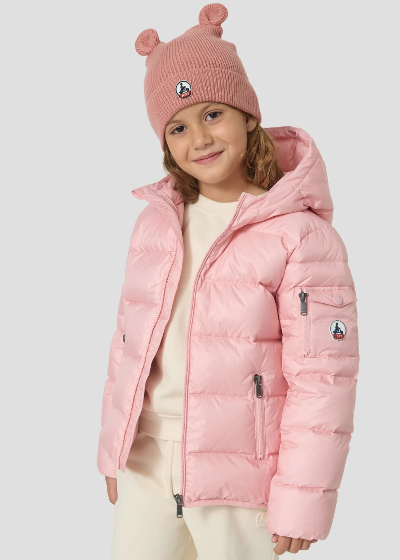 Doudoune enfant à capuche Grand Froid Pétale doux Kazan