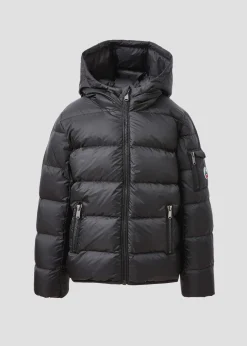 Doudoune enfant à capuche Grand Froid Noir Kazan