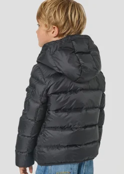 Doudoune enfant à capuche Grand Froid Noir Kazan