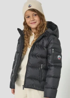 Doudoune enfant à capuche Grand Froid Noir Kazan