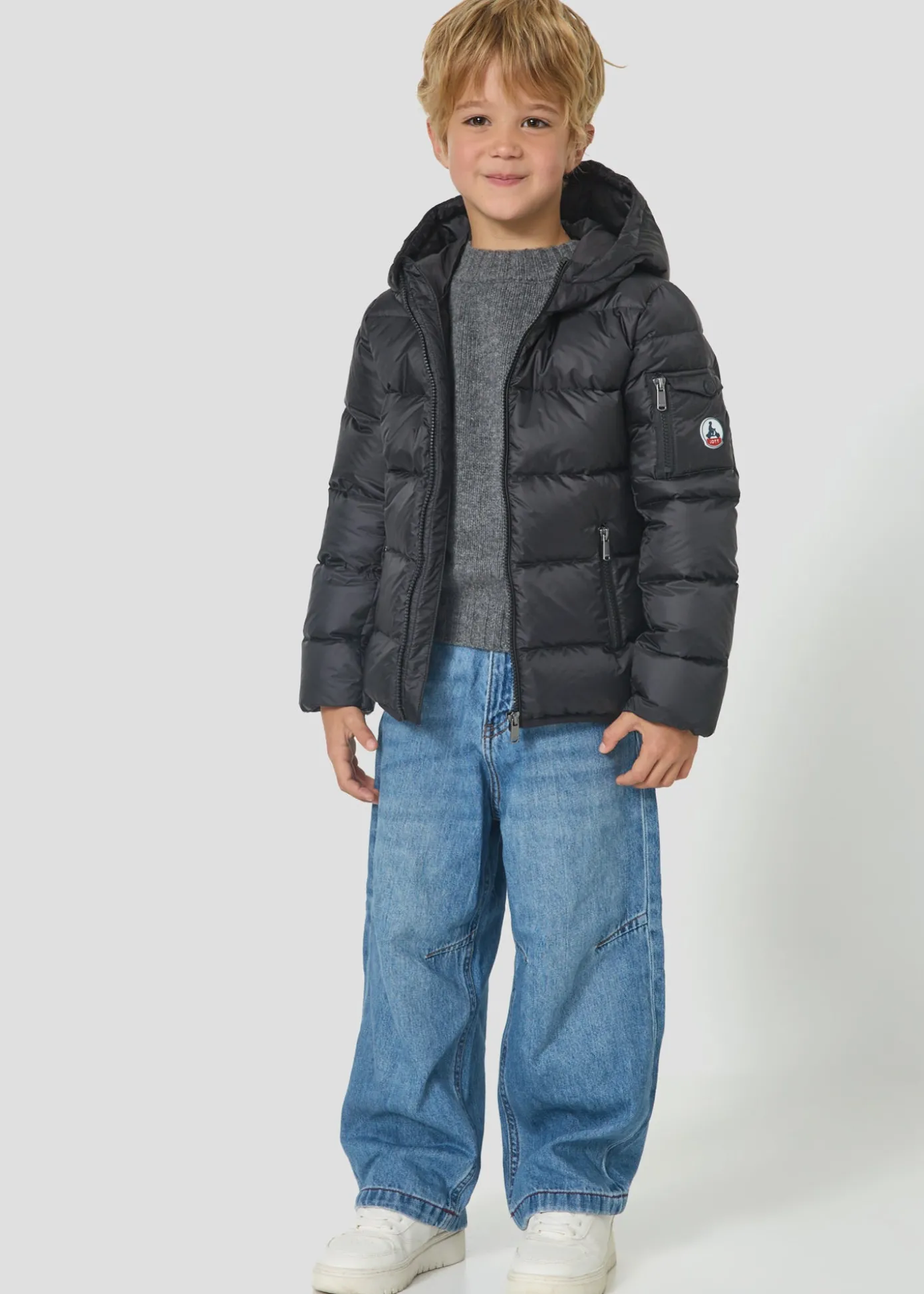 Doudoune enfant à capuche Grand Froid Noir Kazan