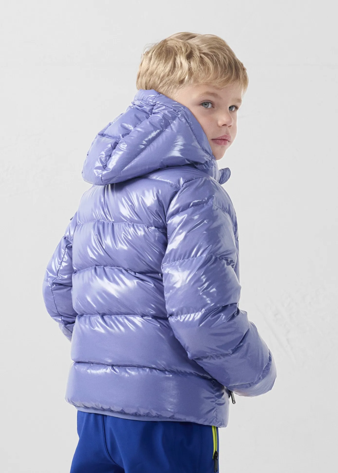 Doudoune enfant Grand Froid laquée Raisin ombre Kazan