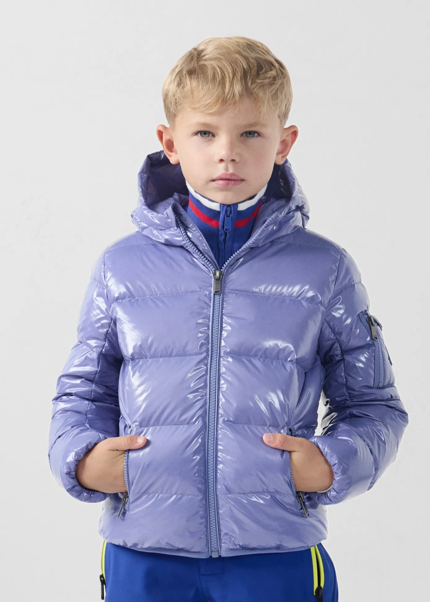 Doudoune enfant Grand Froid laquée Raisin ombre Kazan