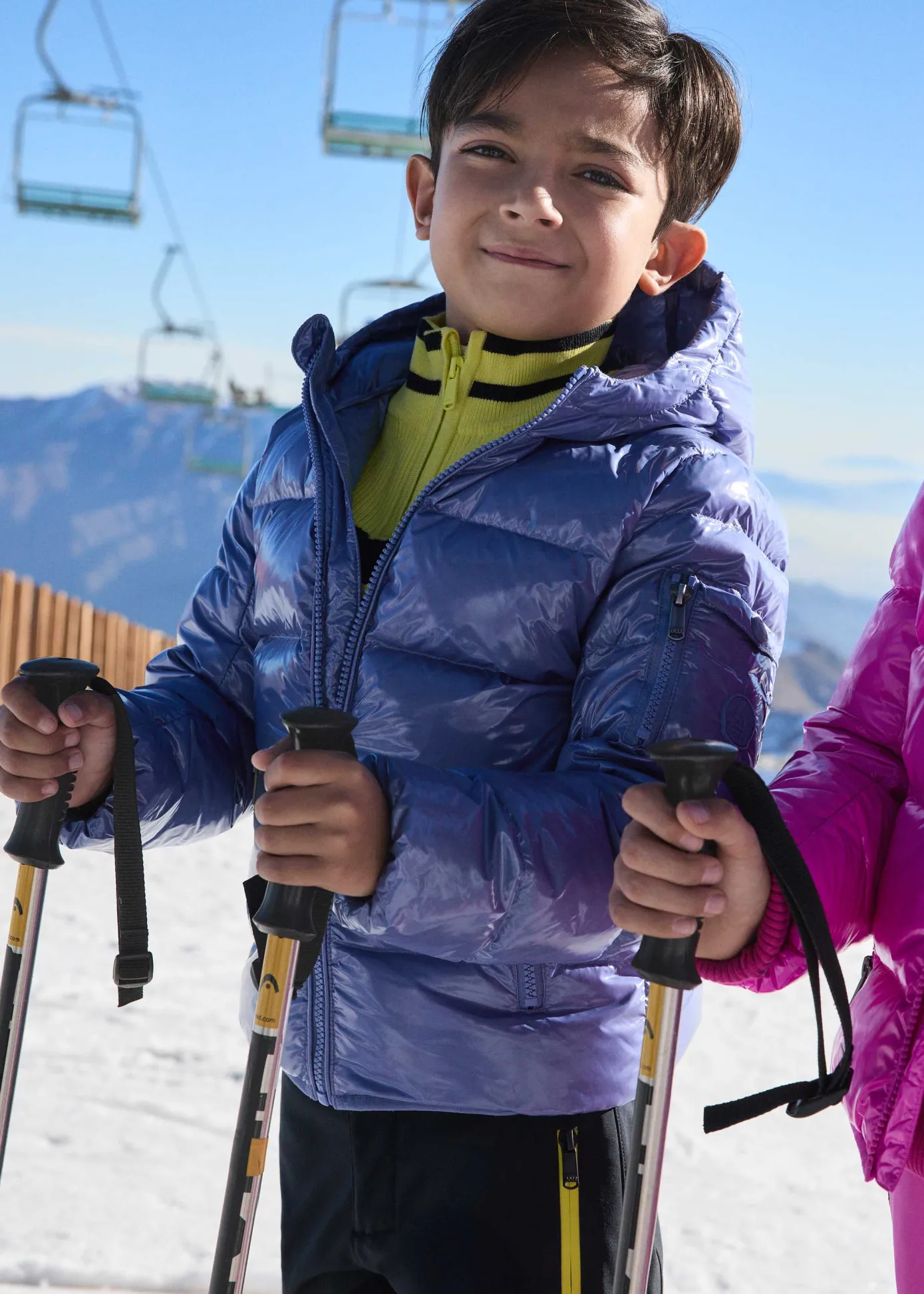 Doudoune enfant Grand Froid laquée Raisin ombre Kazan