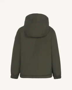 Doudoune enfant réversible à capuche Ultralight Army/Rose poudre Kyoto 2.0