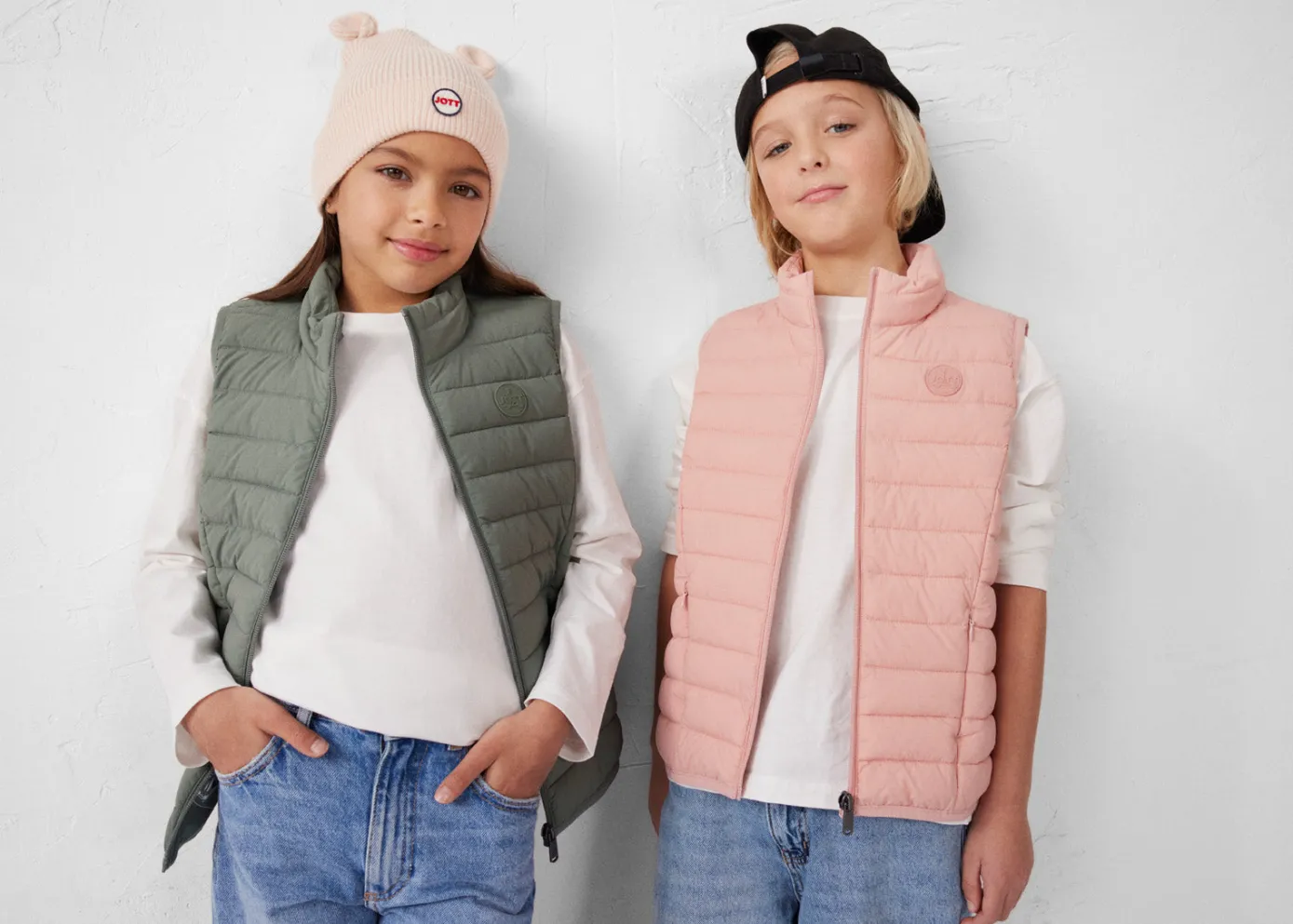 Doudoune enfant sans manches stretch Sable rose Soan