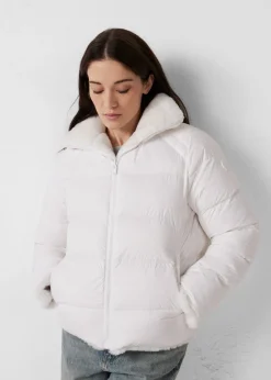 Doudoune fausse fourrure Blanc Olga