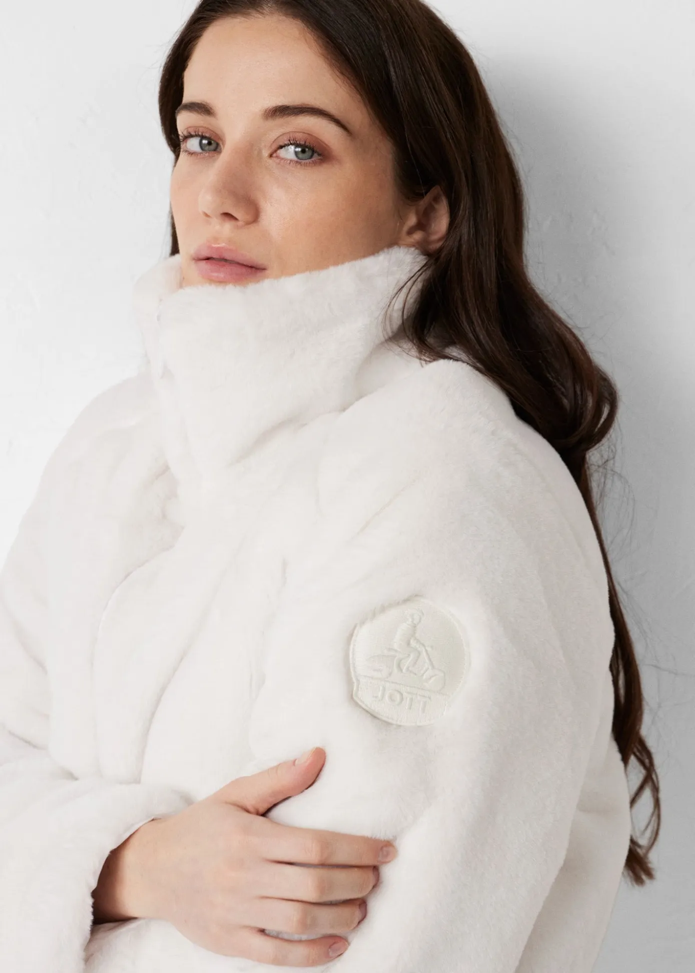 Doudoune fausse fourrure Blanc Olga