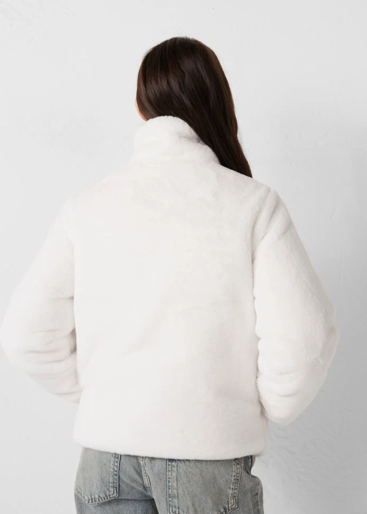 Doudoune fausse fourrure Blanc Olga