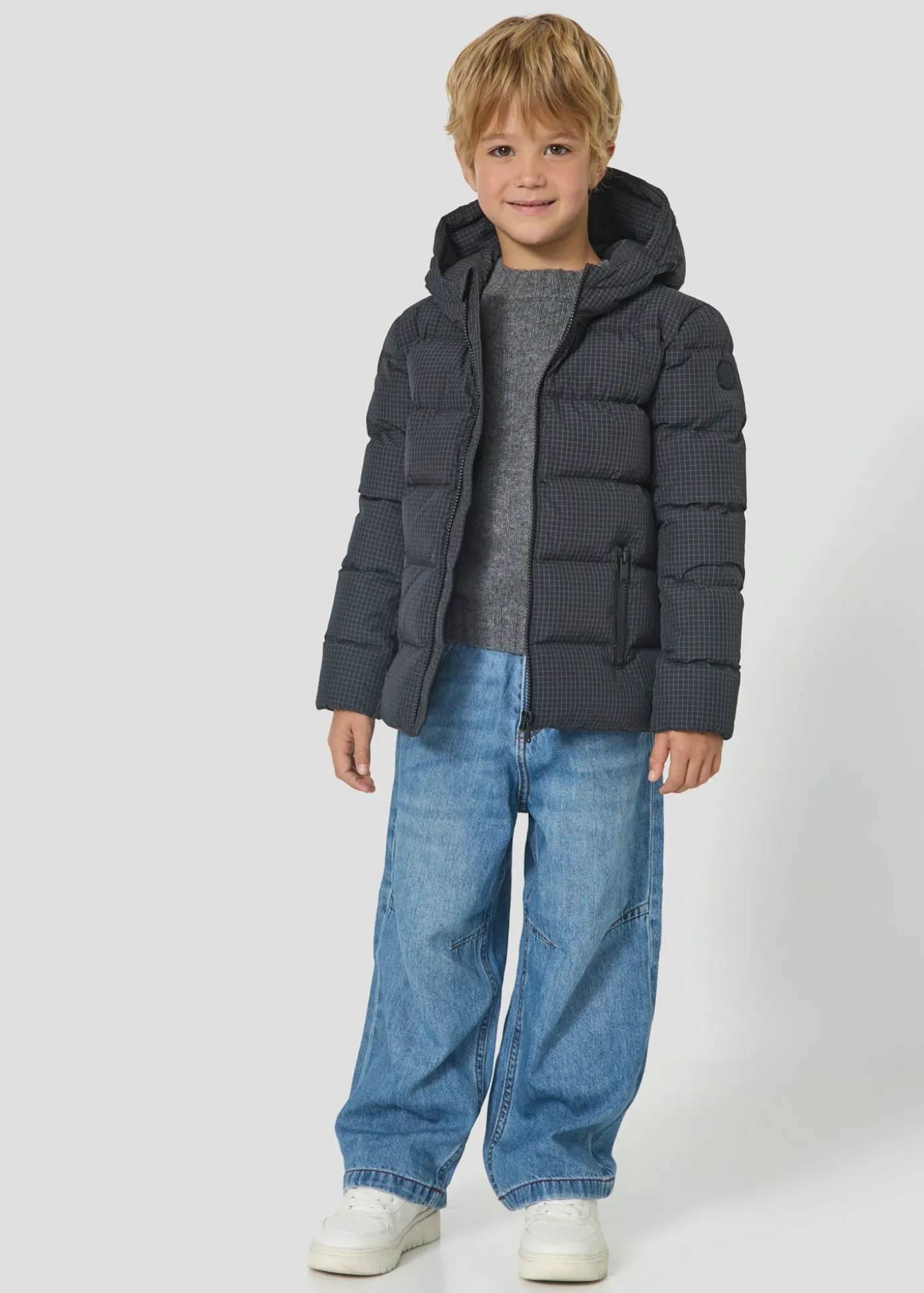 Doudoune Grand Froid enfant Grille noire Sochi