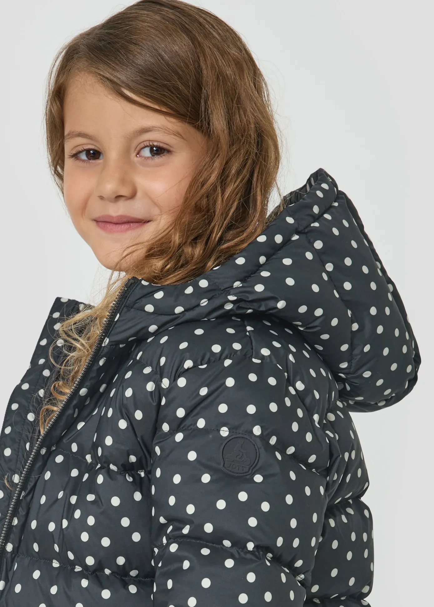 Doudoune Grand Froid enfant Pois noirs Sochi print
