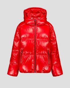 Doudoune Grand Froid puffer Rouge carmin Quinn shiny
