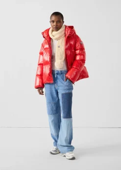 Doudoune Grand Froid puffer Rouge carmin Quinn shiny