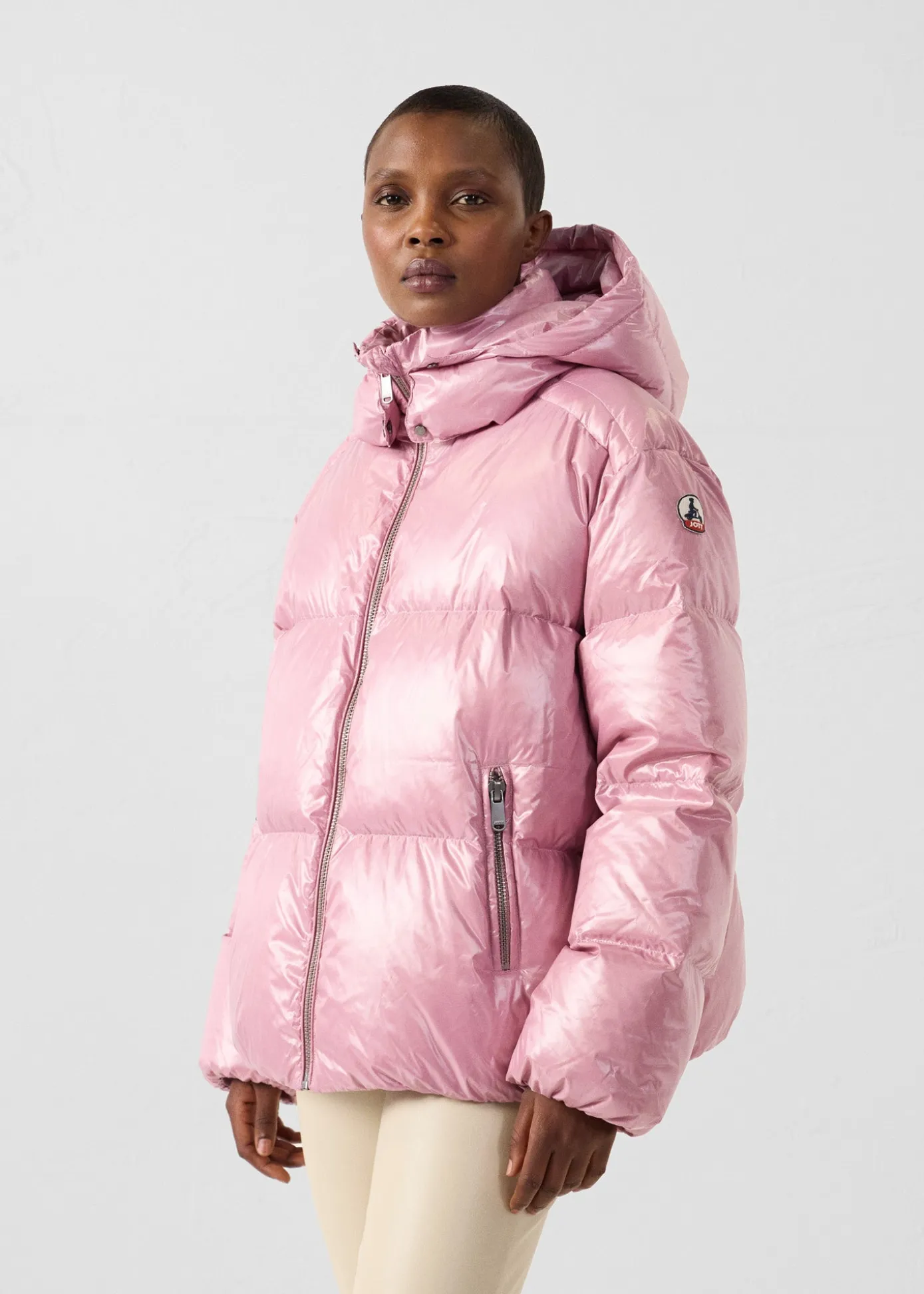 Doudoune Grand Froid puffer Rose antique Quinn shiny