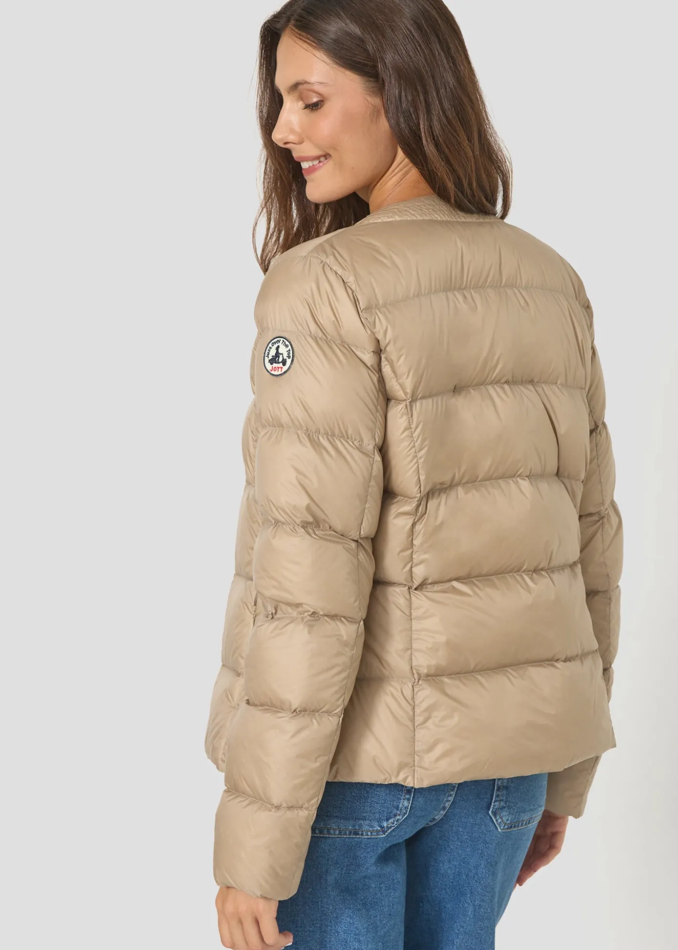 Doudoune inspirée tailleur Beige Christy