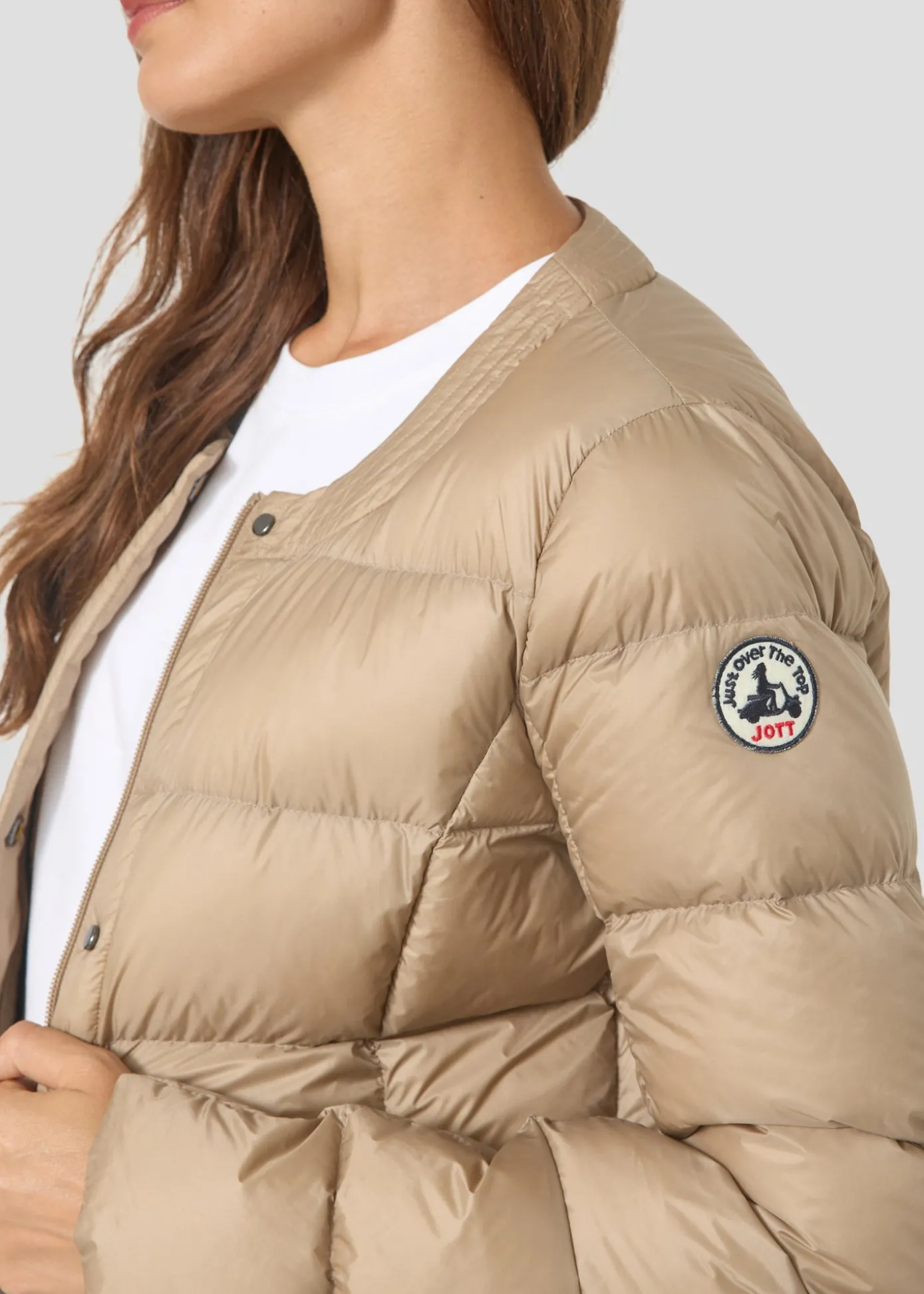 Doudoune inspirée tailleur Beige Christy