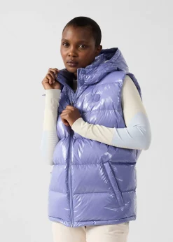 Doudoune laquée sans manches Grand Froid Raisin ombre Clappe