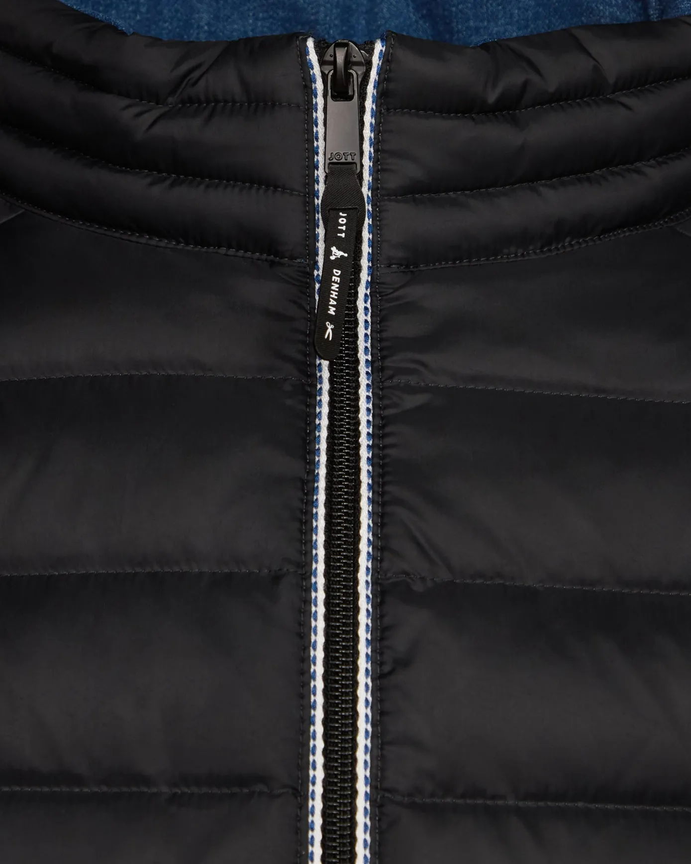 Doudoune légère avec détails en denim noir Flight MNW JOTT x DENHAM