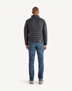 Doudoune légère avec détails en denim noir Flight MNW JOTT x DENHAM