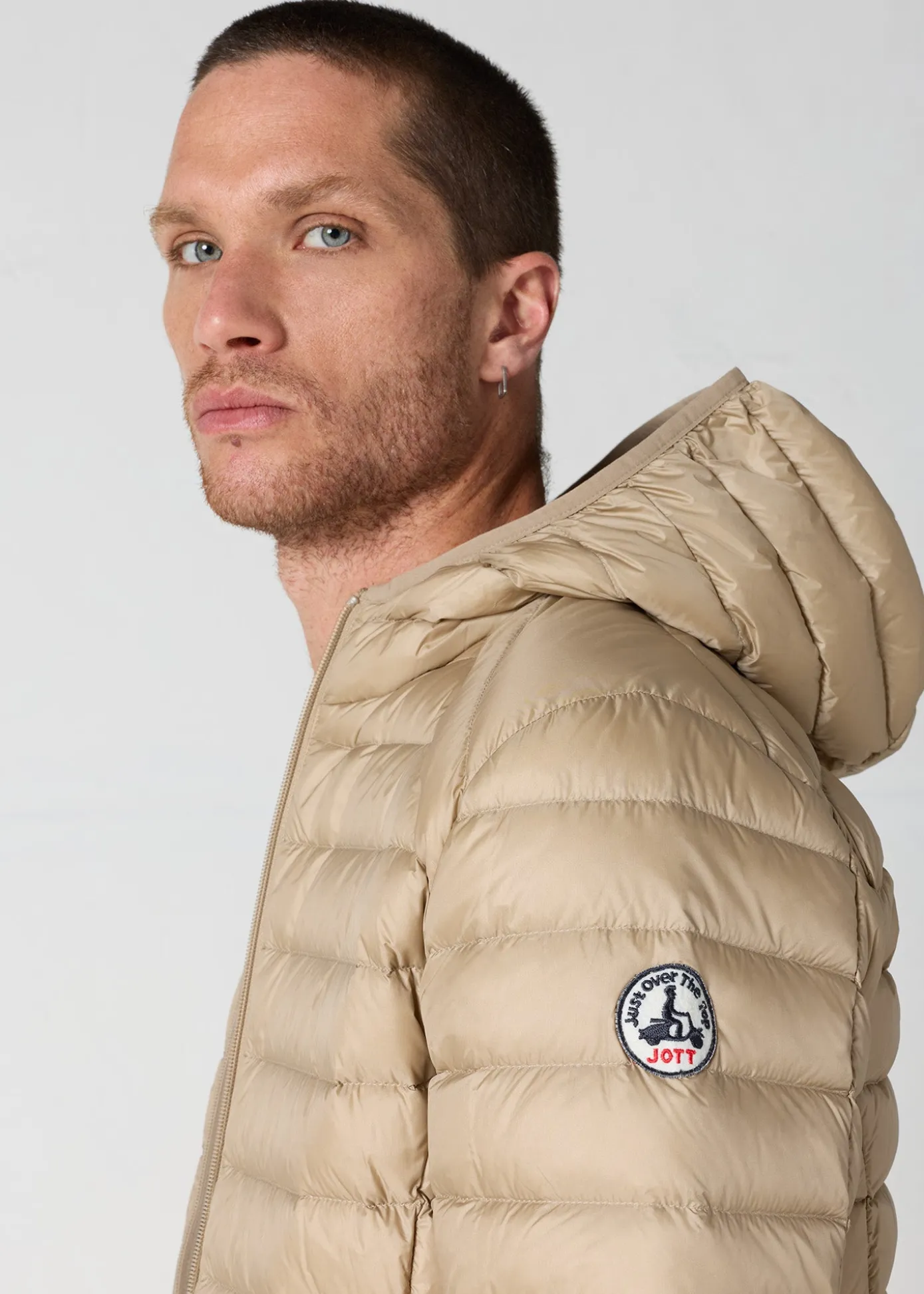 Doudoune légère à capuche Beige Nico