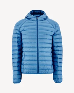 Doudoune légère à capuche Bleu denim Nico