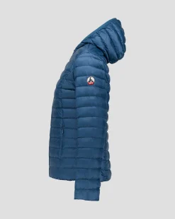Doudoune légère à capuche Bleu jeans Cloe