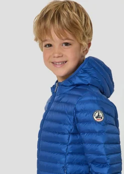 Doudoune légère à capuche enfant Bleu cobalt Hugo