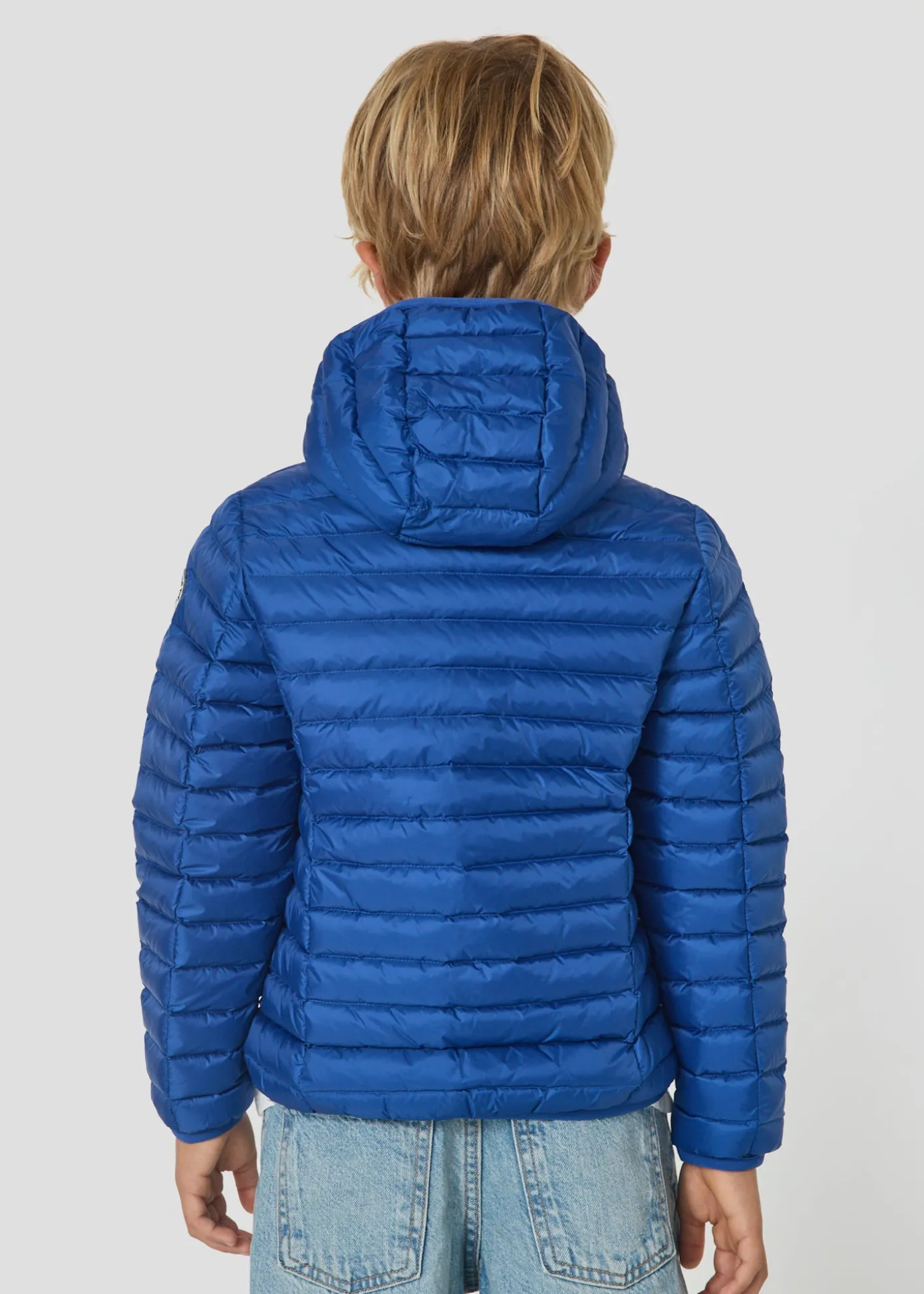 Doudoune légère à capuche enfant Bleu cobalt Hugo