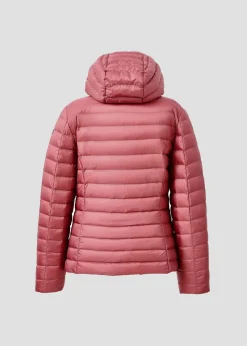Doudoune légère à capuche enfant Velours rose Carla