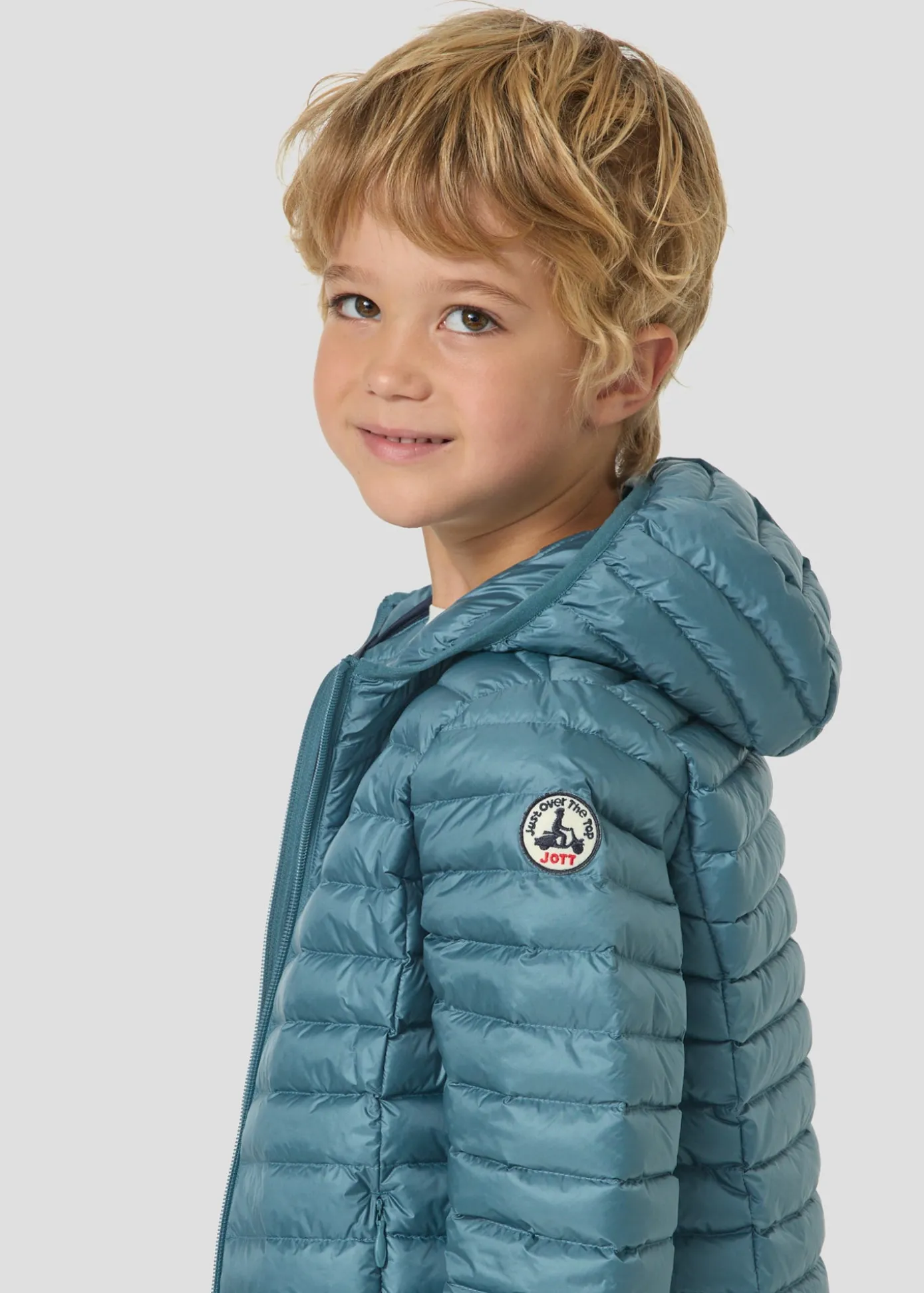 Doudoune légère à capuche enfant Bleu tempête Hugo