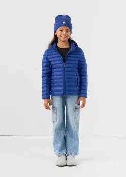 Doudoune légère à capuche enfant Bleu cobalt Carla