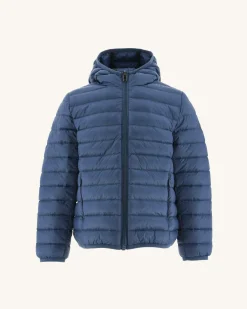 Doudoune légère à capuche enfant Bleu jeans Hugo