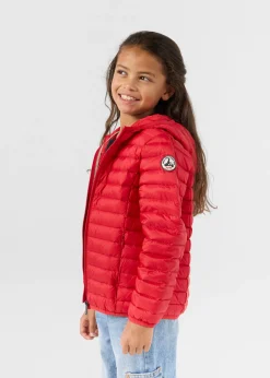 Doudoune légère à capuche enfant Rouge carmin Hugo