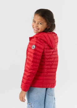 Doudoune légère à capuche enfant Rouge carmin Hugo