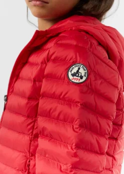 Doudoune légère à capuche enfant Rouge carmin Hugo