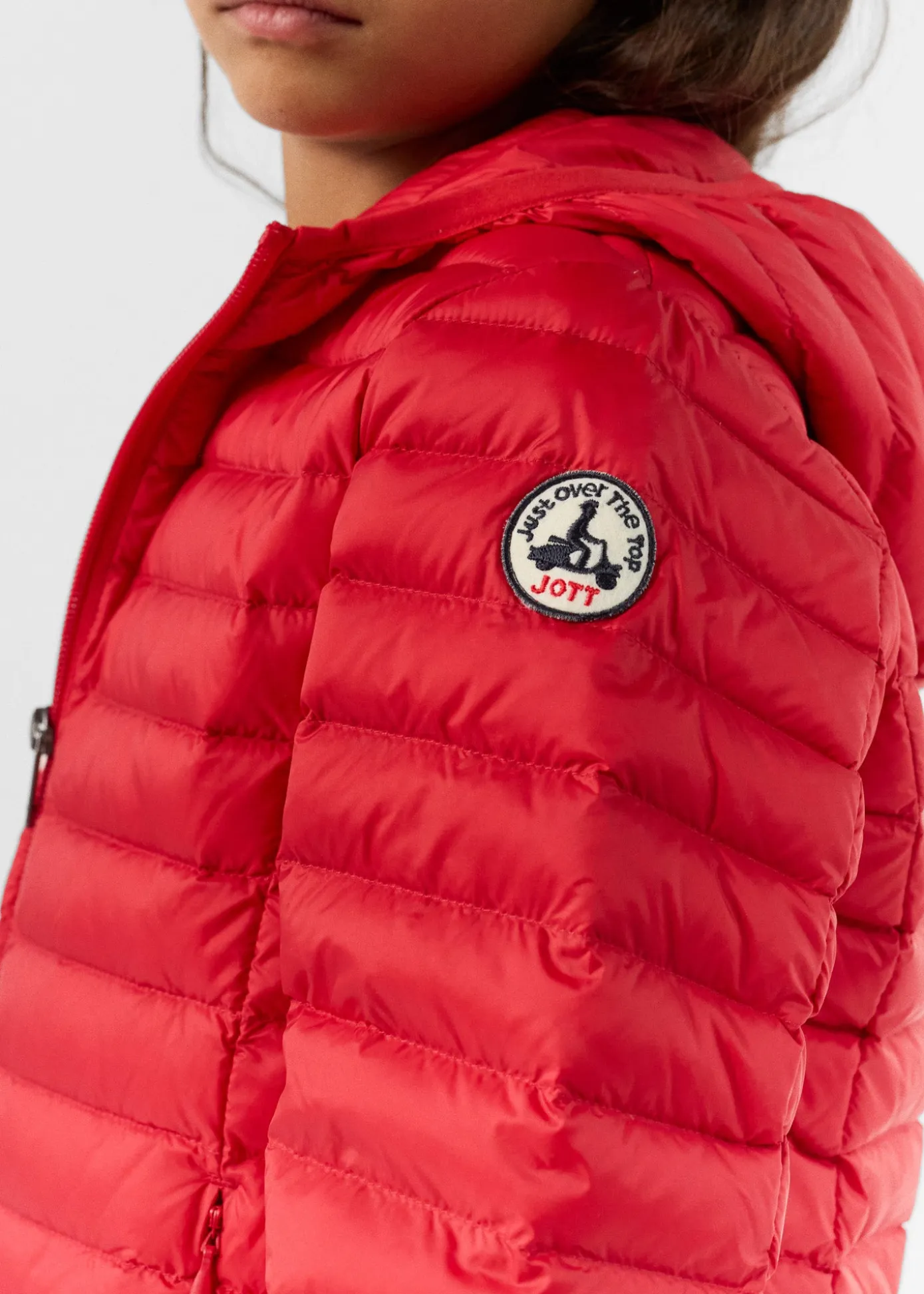 Doudoune légère à capuche enfant Rouge carmin Hugo