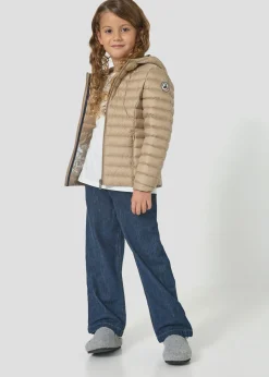 Doudoune légère à capuche enfant Beige Carla