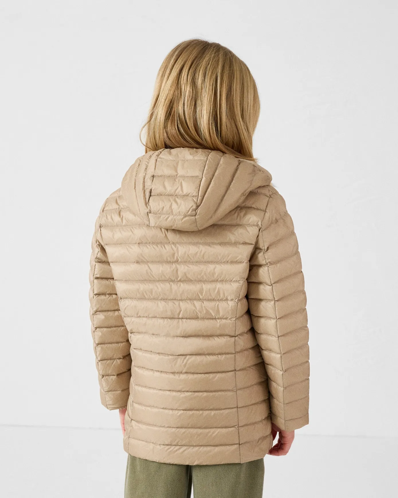 Doudoune légère à capuche enfant Beige Carla