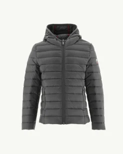 Doudoune légère à capuche enfant Anthracite Carla
