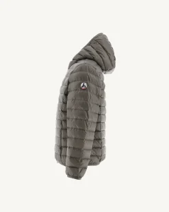 Doudoune légère à capuche enfant Taupe Hugo