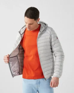 Doudoune légère à capuche Gris glace Nico