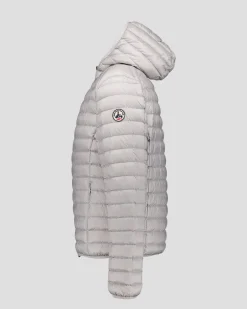 Doudoune légère à capuche Gris glace Nico