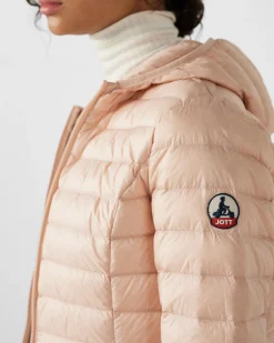 Doudoune légère à capuche Pêche clair Cloe