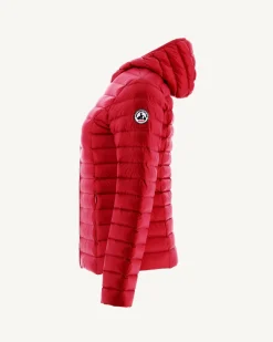 Doudoune légère à capuche Rouge Cloe