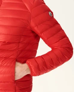 Doudoune légère à capuche Rouge vif Nico