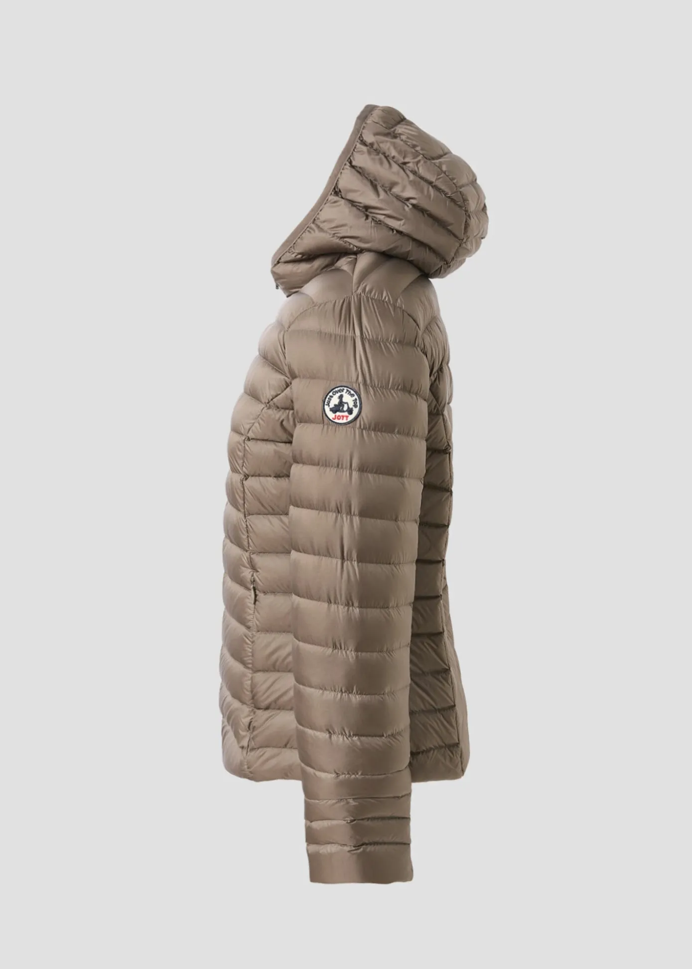 Doudoune légère à capuche Taupe Cloe