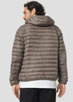 Doudoune légère à capuche Taupe Nico