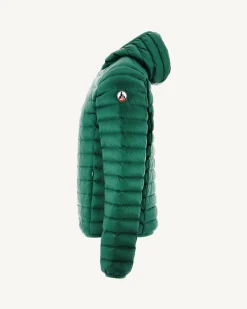 Doudoune légère à capuche Vert foncé Nico